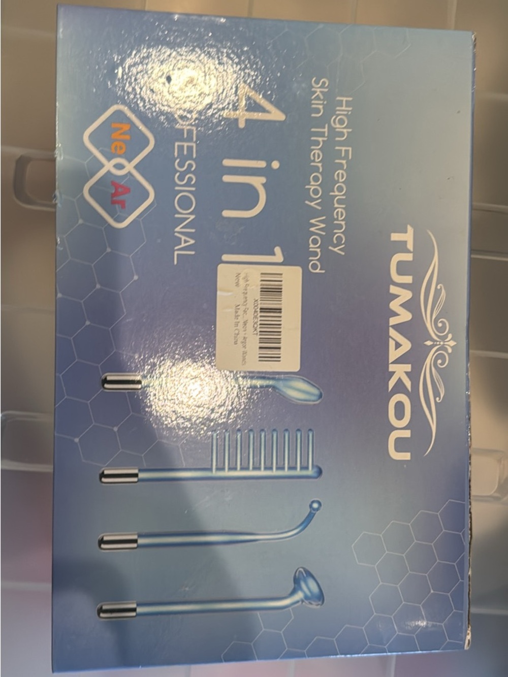 High frequency skin therapy wand